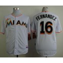 Marlins #16 Jose Fernandez White Cool Base Stitched Jersey