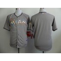 Marlins Blank Grey Cool Base Stitched Jersey