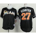Marlins #27 Giancarlo Stanton Black 2012 Alternate Stitched Jersey