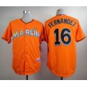 Marlins #16 Jose Fernandez Orange Alternate 1 Stitched Jersey