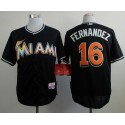 Marlins #16 Jose Fernandez Black Alternate 2 Stitched Jersey