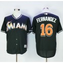Marlins #16 Jose Fernandez Black New Cool Base Stitched Jersey