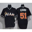 Marlins #51 Ichiro Suzuki Black New Cool Base Stitched Jersey