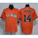 Marlins #14 Martin Prado Orange New Cool Base Stitched Jersey
