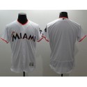 Marlins Blank White Flexbase Authentic Collection Stitched Jersey