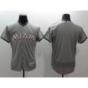 Marlins Blank Grey Flexbase Authentic Collection Stitched Jersey