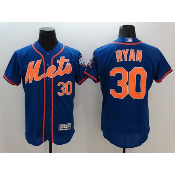 Mets #30 Nolan Ryan Blue Flexbase Authentic Collection Stitched Jersey