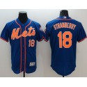 Mets #18 Darryl Strawberry Blue Flexbase Authentic Collection Stitched Jersey