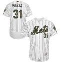 Mets #31 Mike Piazza White(Blue Strip) Flexbase Authentic Collection 2016 Memorial Day Stitched Jersey