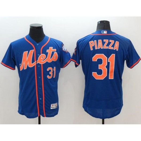 Mets #31 Mike Piazza Blue Flexbase Authentic Collection Stitched Jersey