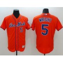 Mets #5 David Wright Orange Flexbase Authentic Collection Los Mets Stitched Jersey