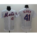 Mets #41 Tom Seaver White(Blue Strip) Flexbase Authentic Collection Stitched Jersey