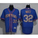 Mets #32 Steven Matz Blue(Grey NO.) Flexbase Authentic Collection Stitched Jersey