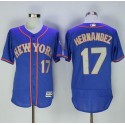 Mets #17 Keith Hernandez Blue(Grey NO.) Flexbase Authentic Collection Stitched Jersey