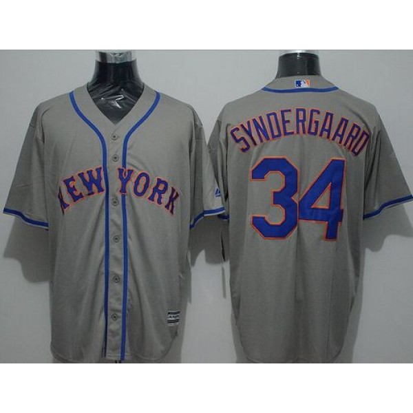Mets #34 Noah Syndergaard Grey New Cool Base Stitched Jersey