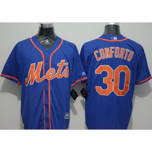 Mets #30 Michael Conforto Blue New Cool Base Alternate Home Stitched Jersey