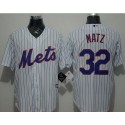 Mets #32 Steven Matz White(Blue Strip) New Cool Base Stitched Jersey