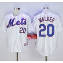 Mets #20 Neil Walker White(Blue Strip) Home Cool Base Stitched Jersey