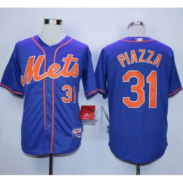 Mets #31 Mike Piazza Blue Alternate Home Stitched Jersey