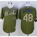 Mets #48 Jacob DeGrom Green Camo New Cool Base Stitched Jersey