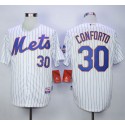 Mets #30 Michael Conforto White(Blue Strip) Cool Base Stitched Jersey