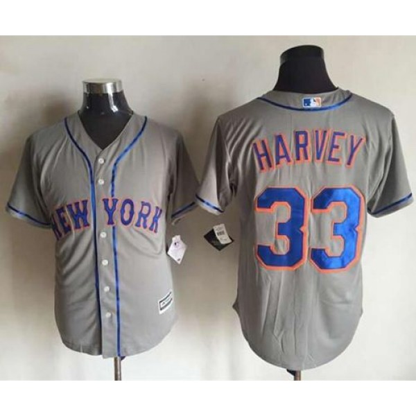 Mets #33 Matt Harvey New Grey Cool Base Stitched Jersey