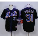 Mets #31 Mike Piazza Black Cool Base Stitched Jersey
