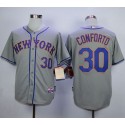 Mets #30 Michael Conforto Grey Road Cool Base Stitched Jersey