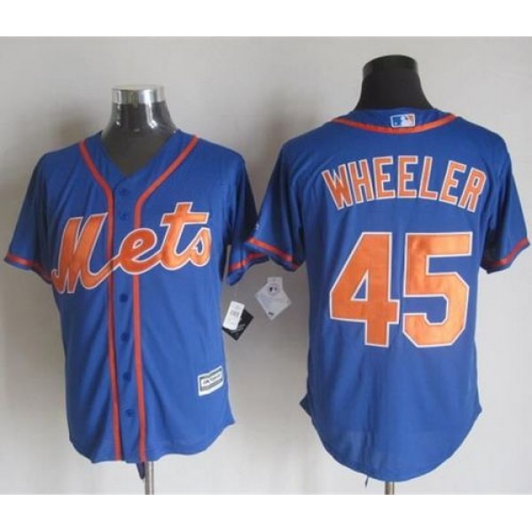 Mets #45 Zack Wheeler Blue Alternate Home New Cool Base Stitched Jersey