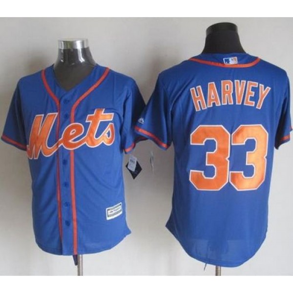 Mets #33 Matt Harvey Blue Alternate Home New Cool Base Stitched Jersey