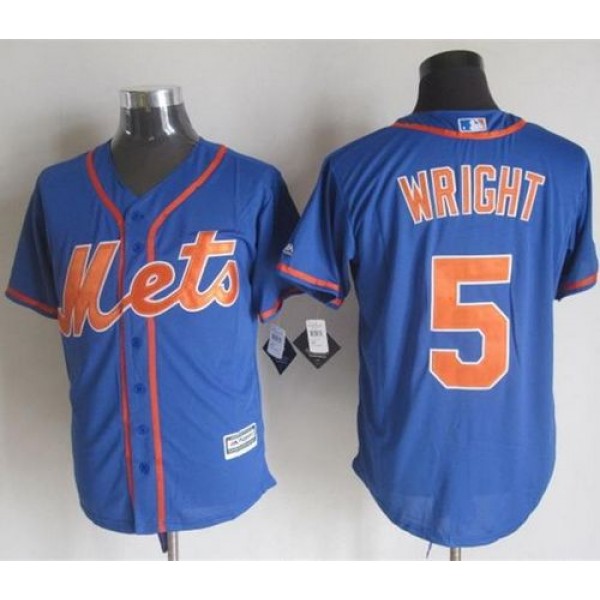 Mets #5 David Wright Blue Alternate Home New Cool Base Stitched Jersey