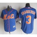 Mets #3 Curtis Granderson Blue Alternate Home New Cool Base Stitched Jersey