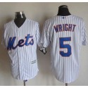Mets #5 David Wright White(Blue Strip) New Cool Base Stitched Jersey