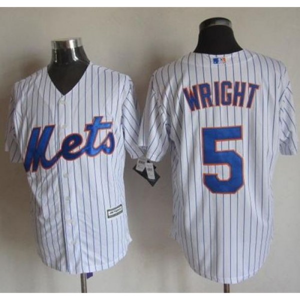 Mets #5 David Wright White(Blue Strip) New Cool Base Stitched Jersey