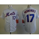 Mets #17 Keith Hernandez White(Blue Strip) Home Cool Base Stitched Jersey