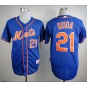 Mets #21 Lucas Duda Blue Alternate Home Cool Base Stitched Jersey
