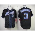 Mets #3 Curtis Granderson Black Cool Base Stitched Jersey