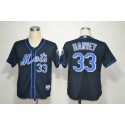 Mets #33 Matt Harvey Black Alternate Cool Base Stitched Jersey