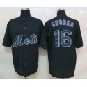 Mets #16 Dwight Gooden Black Fashion Stitched Jersey