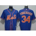 Mets #34 Noah Syndergaard Blue New Cool Base Alternate Home Stitched Jersey