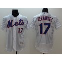Mets #17 Keith Hernandez White(Blue Strip) Flexbase Authentic Collection Stitched Jersey