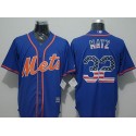 Mets #32 Steven Matz Blue USA Flag Fashion Stitched Jersey