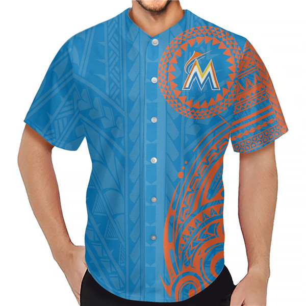Miami Marlins Blue Baseball Jersey