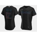 Miami Marlins #12 Jorge Soler Black Flex Base Stitched Jersey