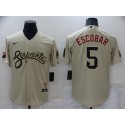 Milwaukee Brewers #5 Eduardo Escobar Cream Cool Base Stitched Jersey