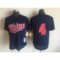 Minnesota Twins #4 Paul Molitor Mitchell And Ness Navy Blue 1996 Throwback Stitched Jersey