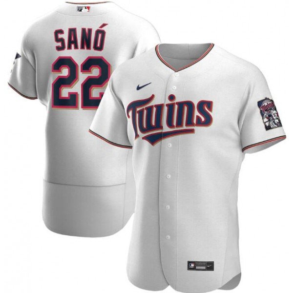 Minnesota Twins White #22 Miguel Sanó Flex Base Stitched Jersey
