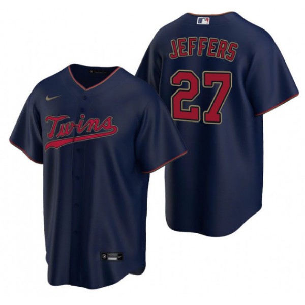 Minnesota Twins #27 Ryan Jeffers Navy Cool Base Stitched Jersey