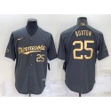 Minnesota Twins #25 Byron Buxton Charcoal 2022 All-Star Cool Base Stitched Baseball Jersey
