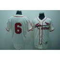 Mitchell And Ness Cardinals #6 Stan Musial Stitched Cream Throwback Jersey